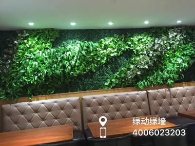 天津滨海新区中新生态城中国银行仿真植物墙